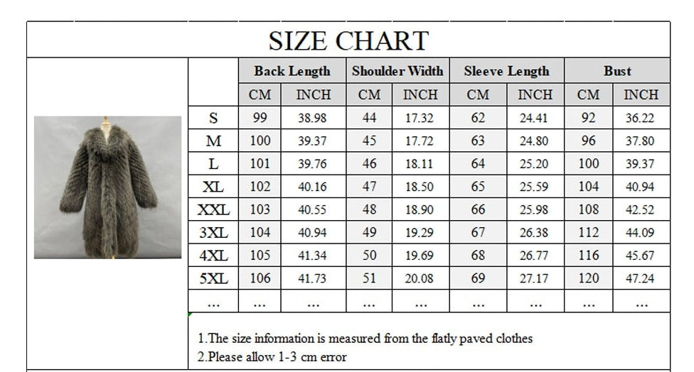 Real Fur Knee Length Full Pelt Fox Fur Coats