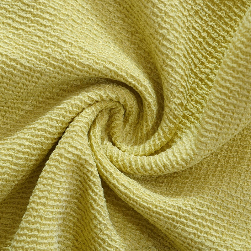 Yellow Hollow Bodycon Midi Dress