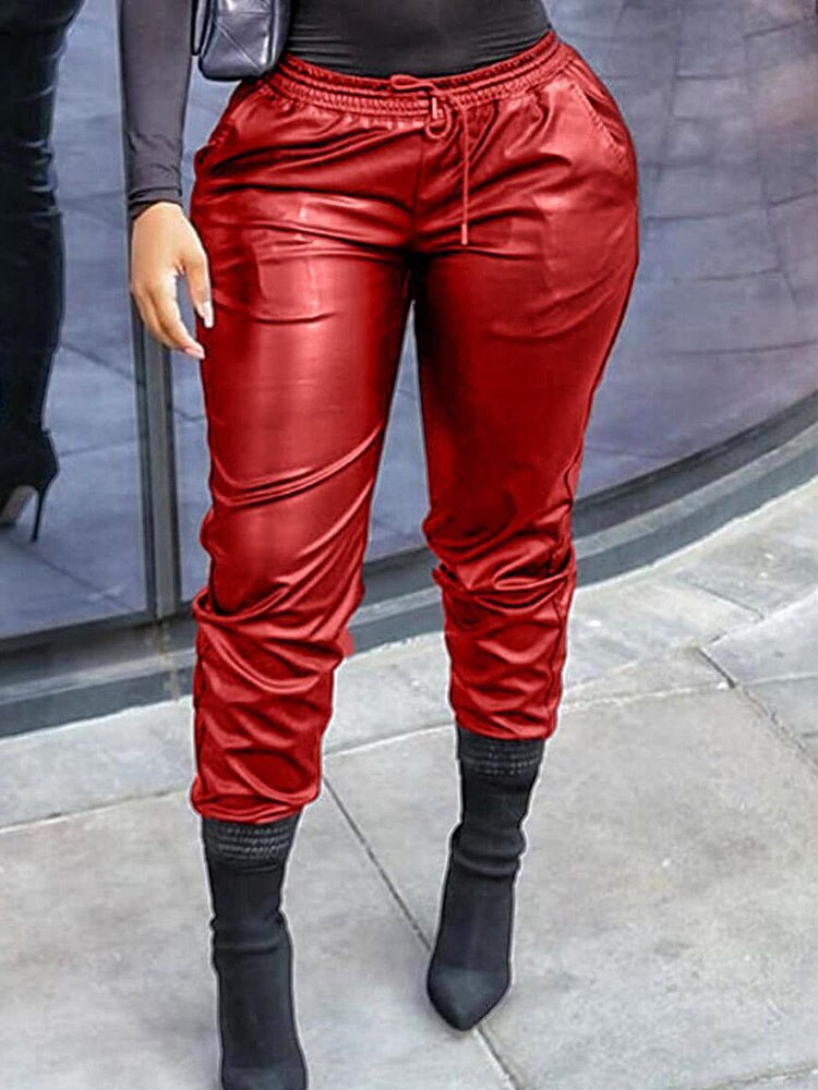 Pu Leather Pants Plus Size