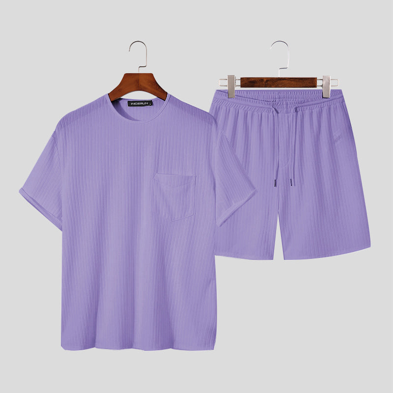 Loose Short Sleeve Shirt & Short Sets