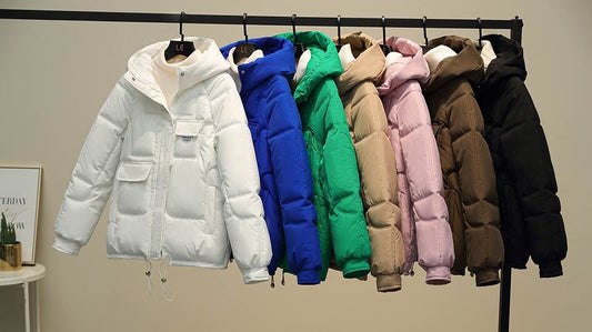 Back Pocket Loose Puffer Jackets