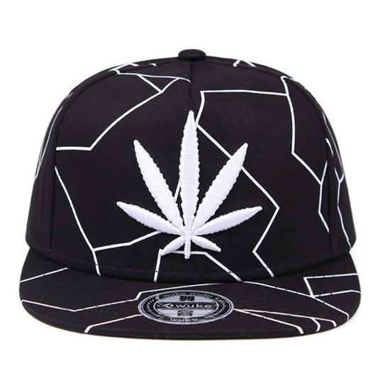Cannabis Weed Leaf Snapback Hats