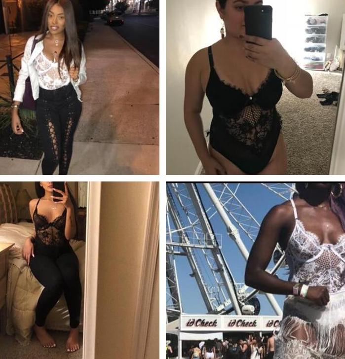 Mesh Floral Lace Bodysuits (Multi-Colors)