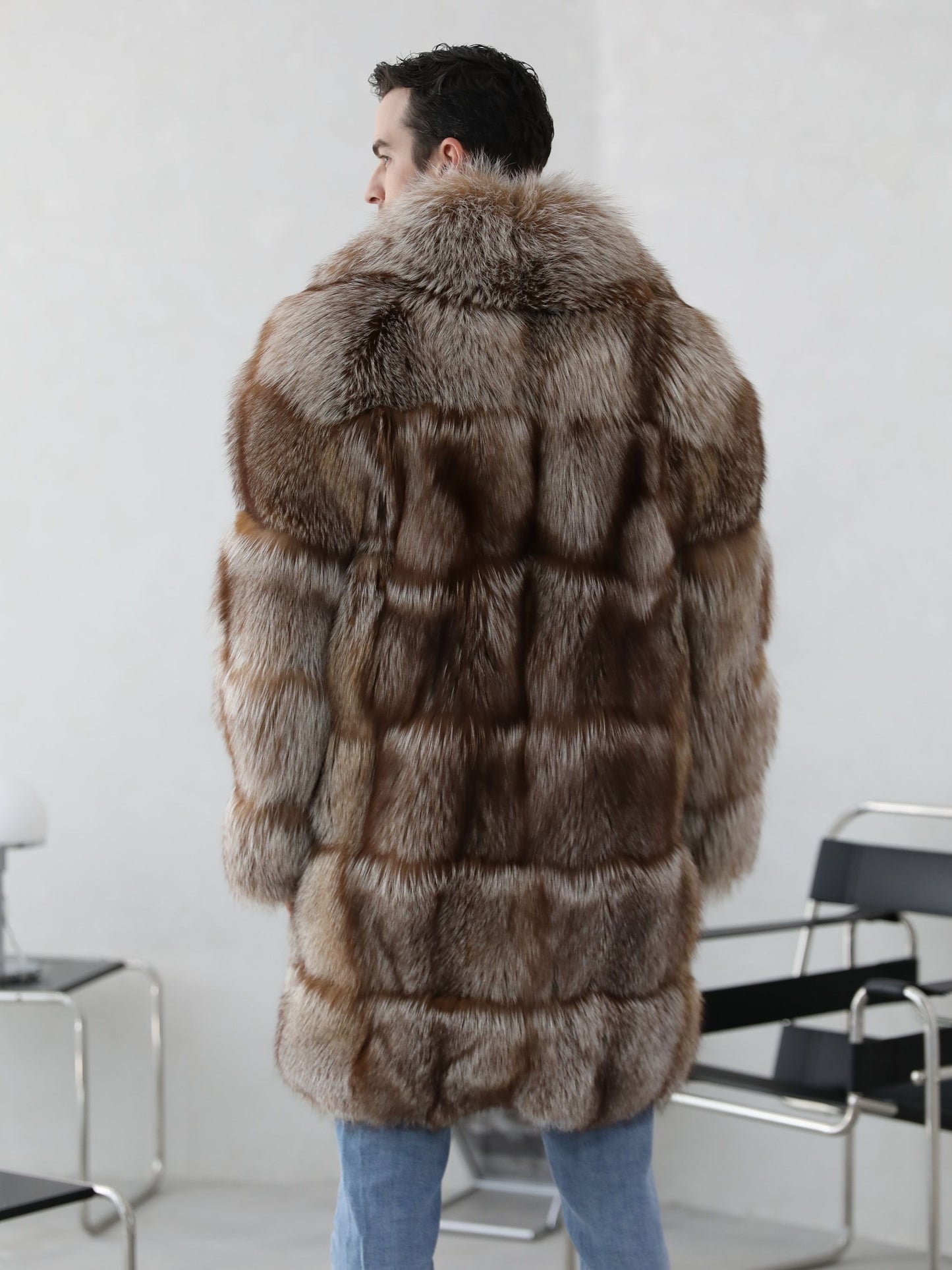 Big Collar Real Fox Fur Long Coats
