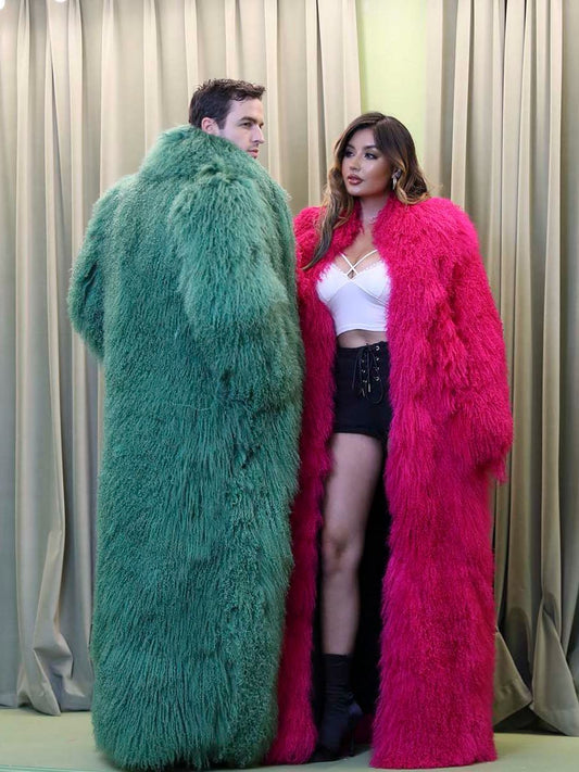 Genuine Mongolia Sheep X-Long Fur Coats