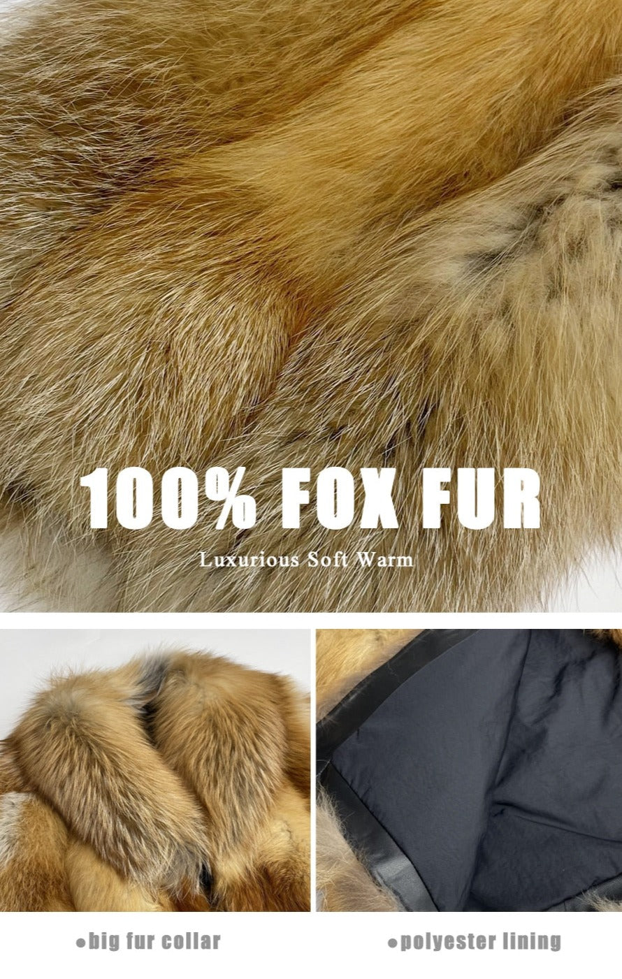 Marble Real Fox Fur Coats