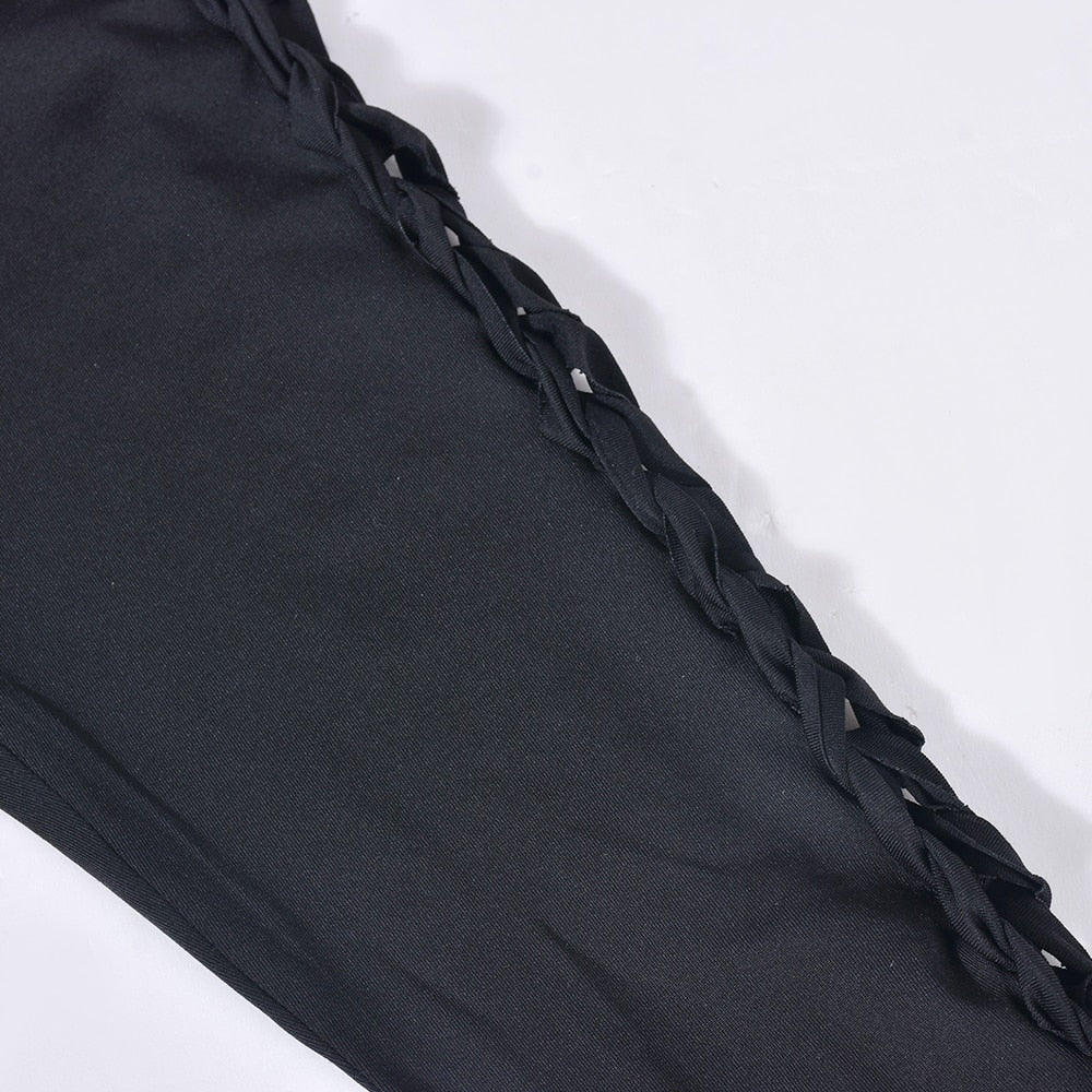 Side Hole Cut Out Tight Leggings