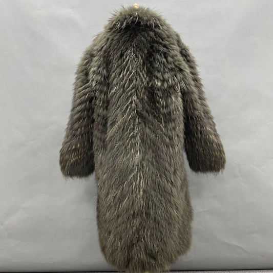 Real Fur Knee Length Full Pelt Fox Fur Coats