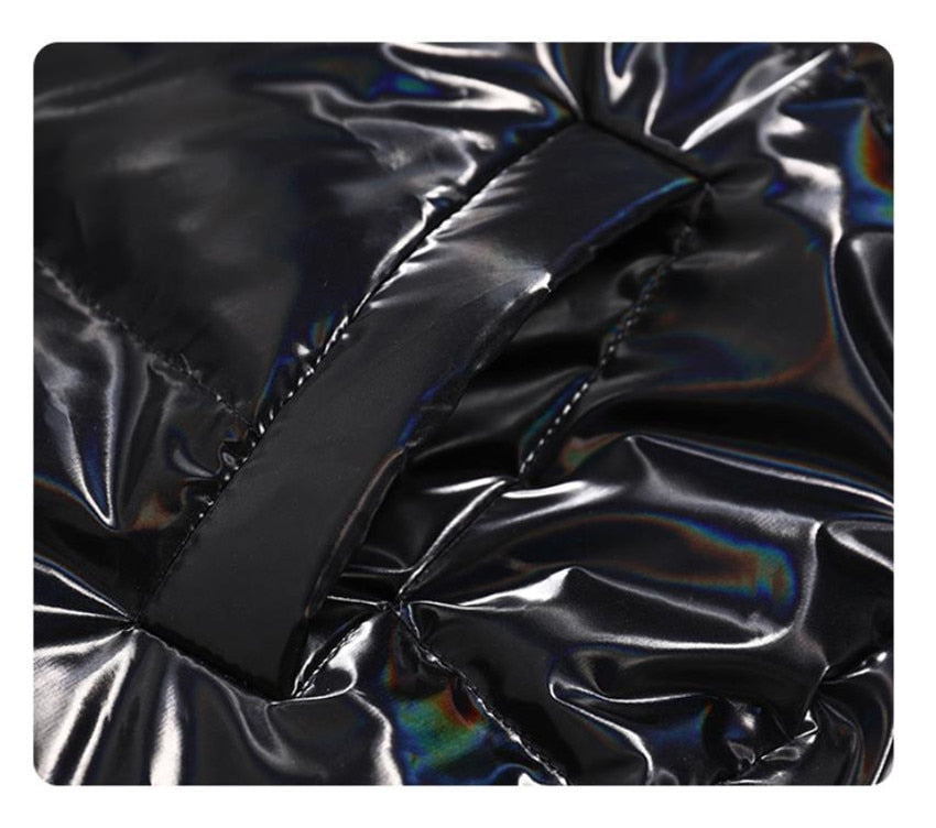 Waterproof Rainbow Glossy Down Jackets Children