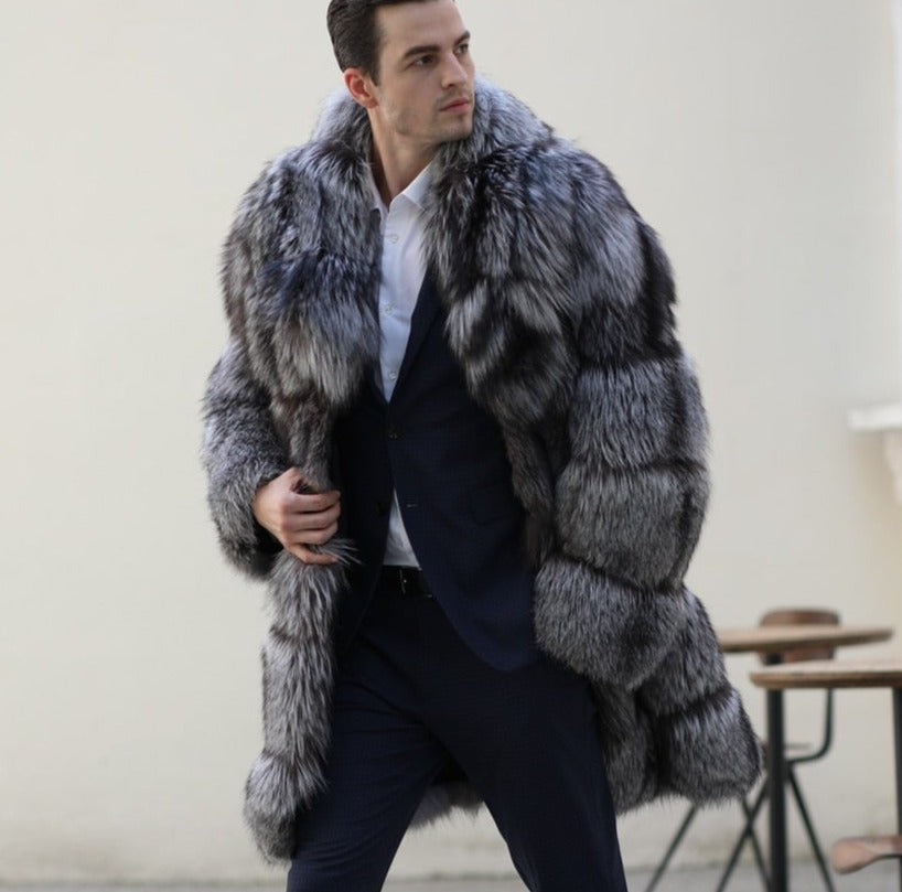 Big Collar Real Fox Fur Long Coats