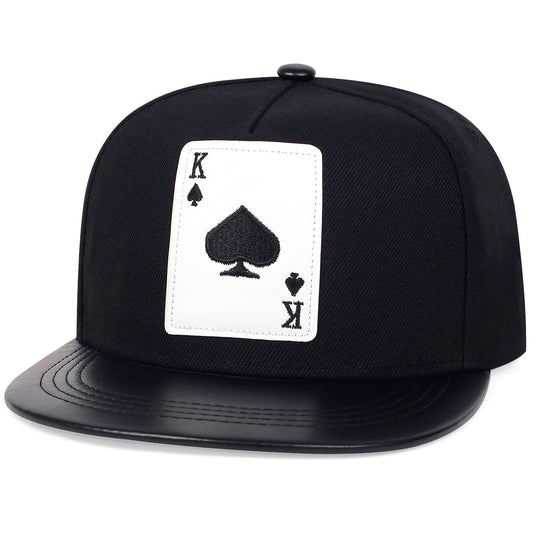 PU Leather Card Snapback Hats