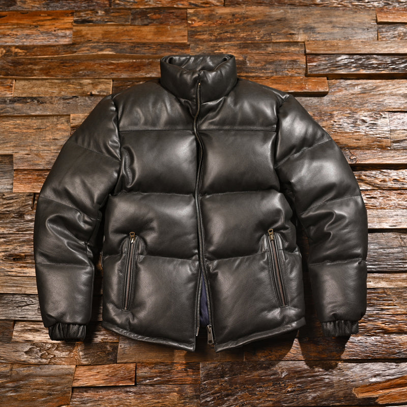 Genuine Leather Duck Down Coat