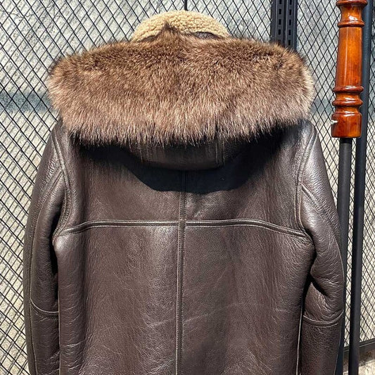 Genuine Leather Coats Real Shearling Fur & Fur Parka