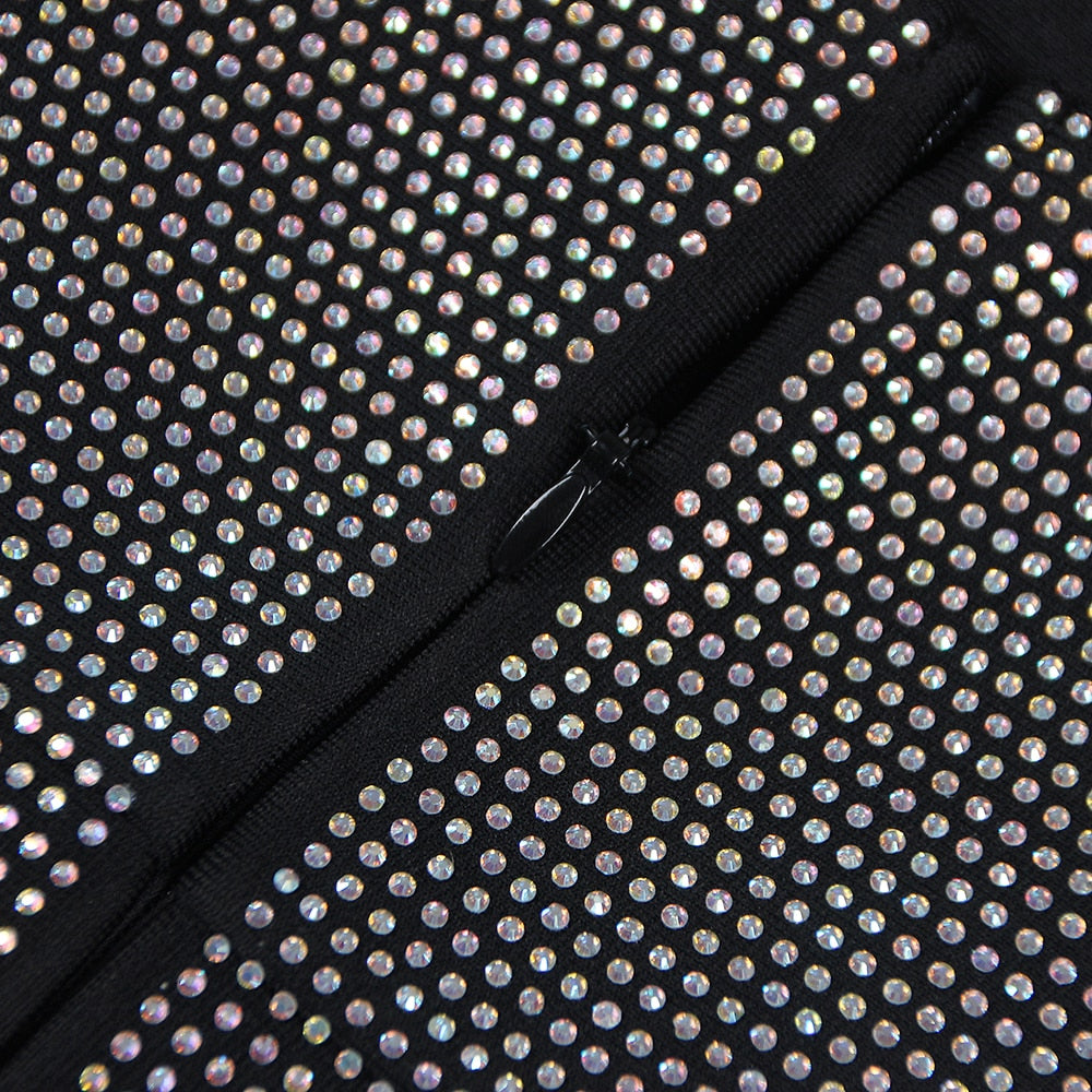 Black Mesh Strapless Mini Dress