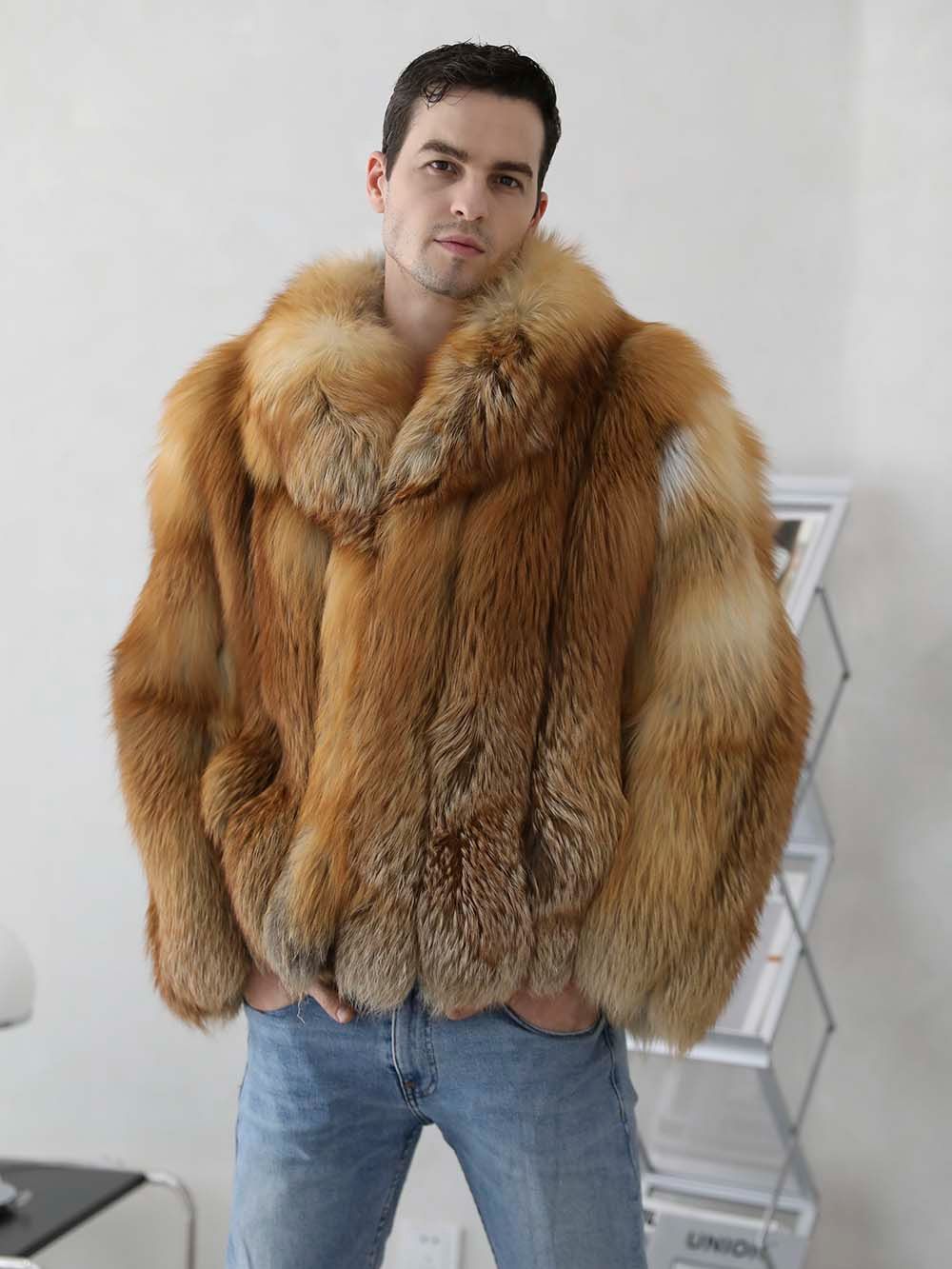 Marble Real Fox Fur Coats