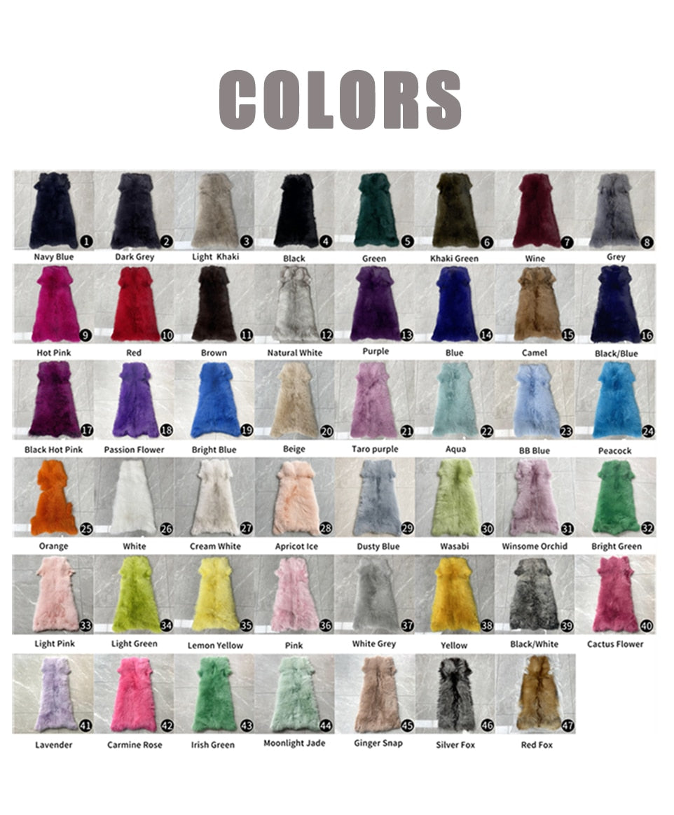 Real Fox Fur Pattern Long Coats