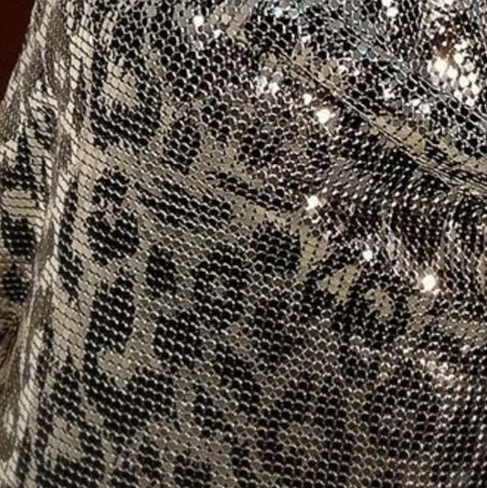 Gold Metal Leopard Chain Dress