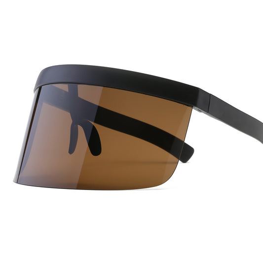 Oversized Rimless Visor Sunglasses