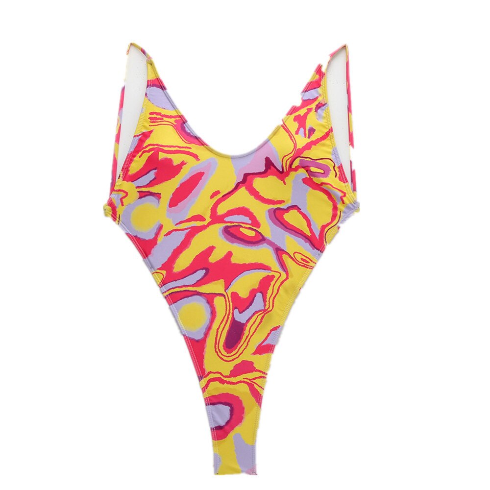 Colorful Mix Backless Thong Monokinis