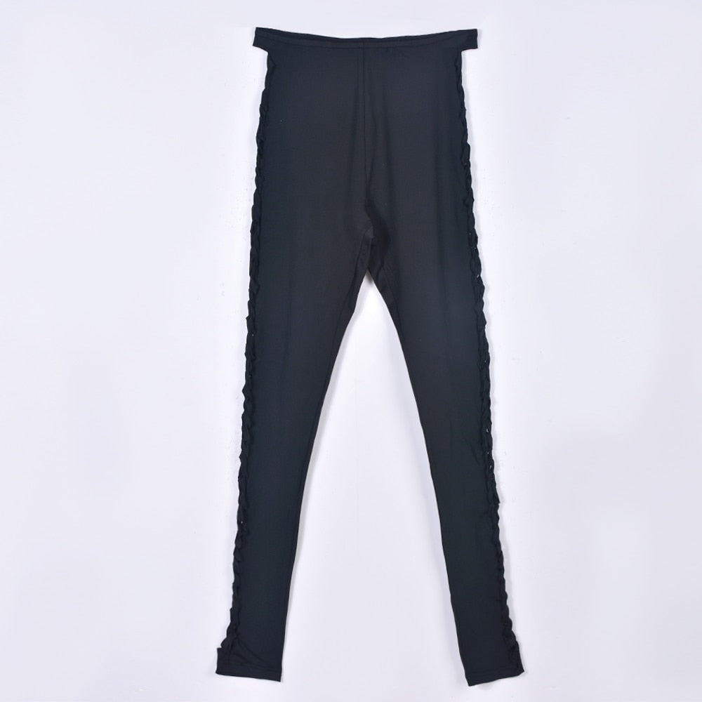 Side Hole Cut Out Tight Leggings