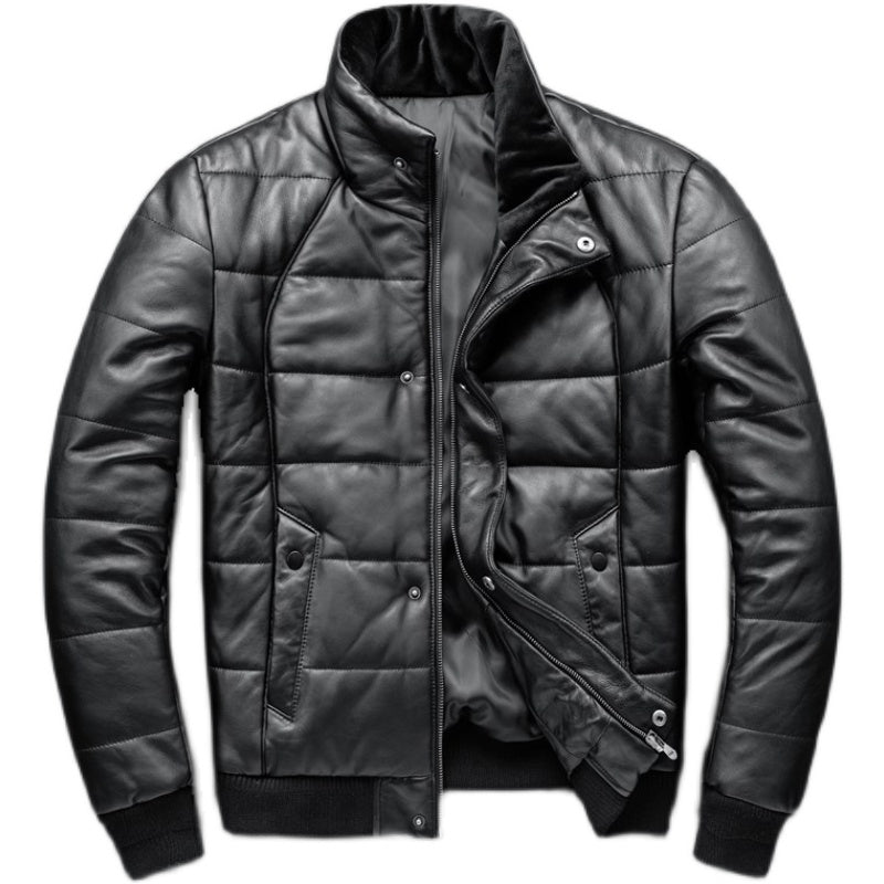 Genuine Leather Down Style Jacket