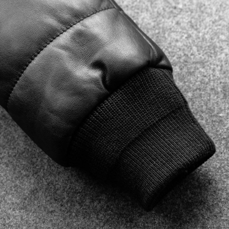 Genuine Leather Down Style Jacket
