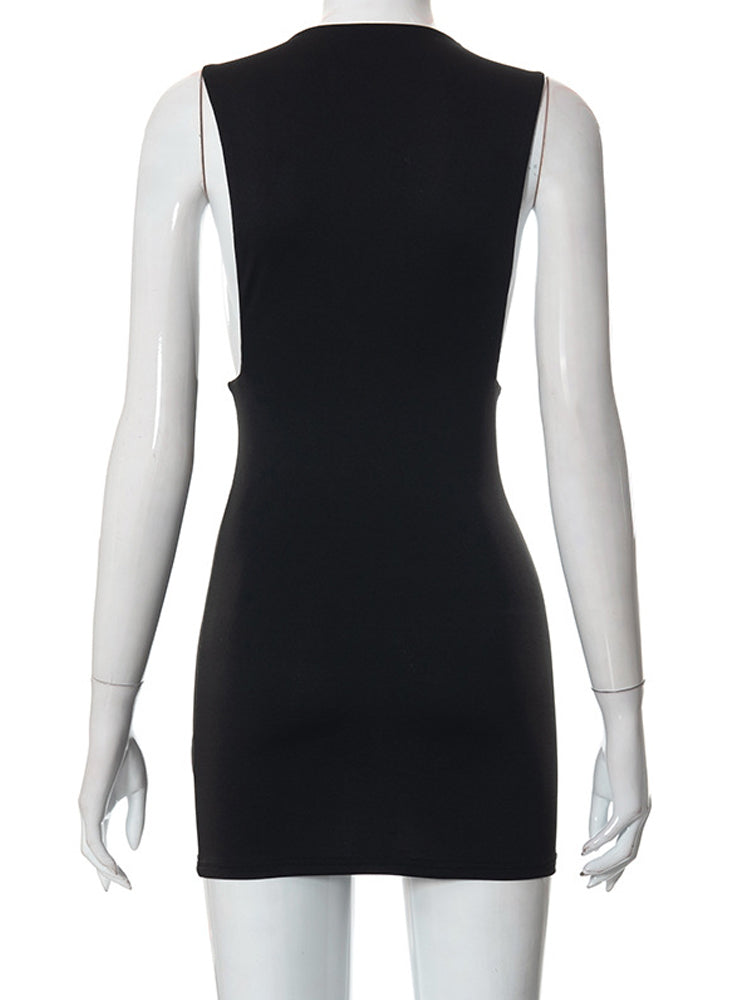 Sleeveless Open Side Mini Dress