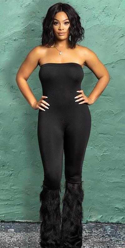 Strapless Tube Top Leg Tassels Jumpsuits