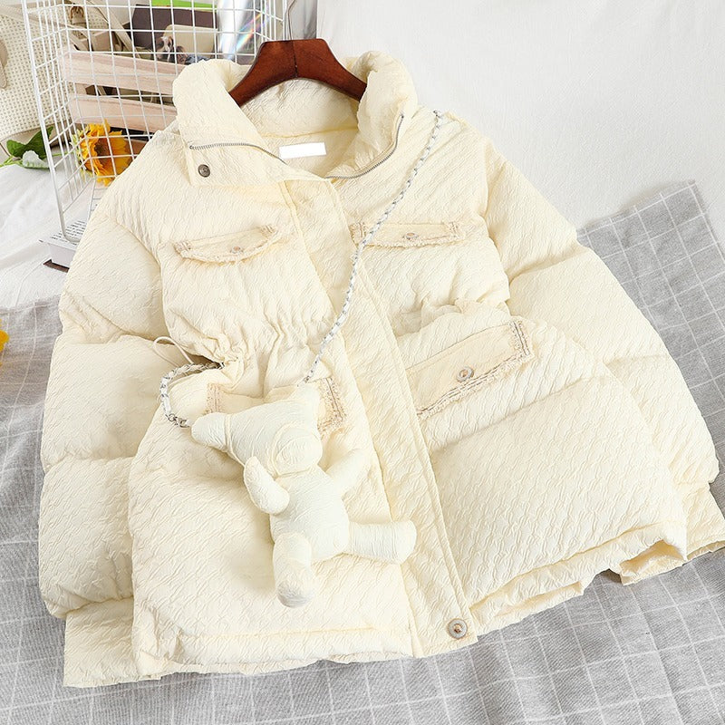 Loose Multi Pocket Puffer Jackets