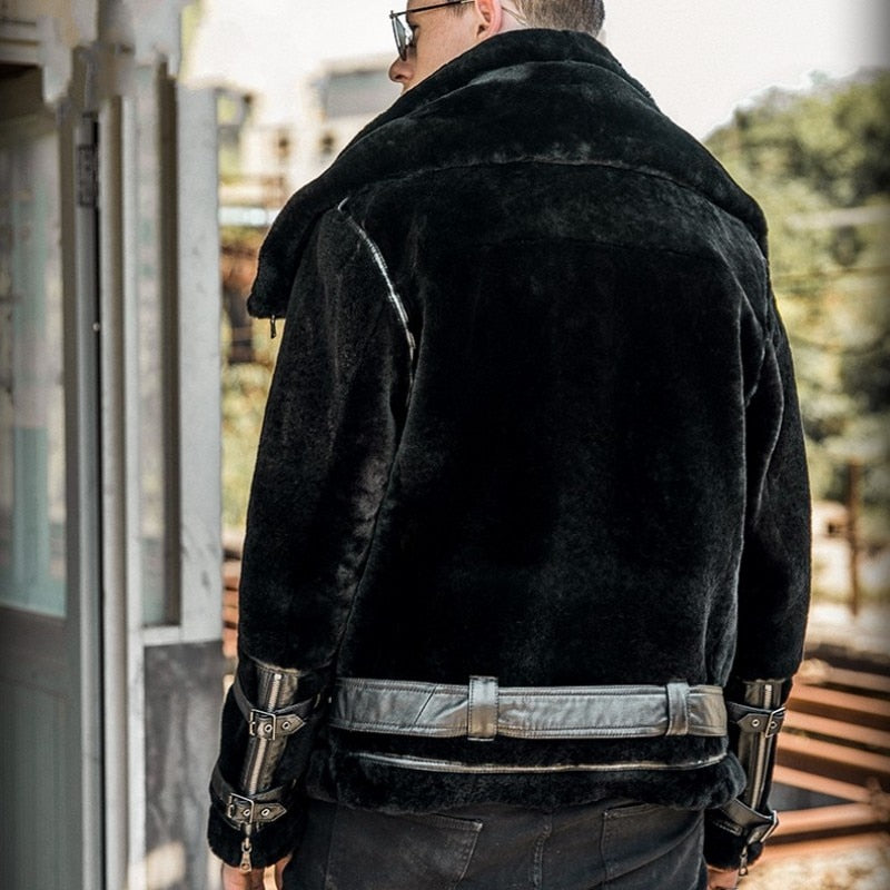Genuine Leather Real Fur Shearling Coats