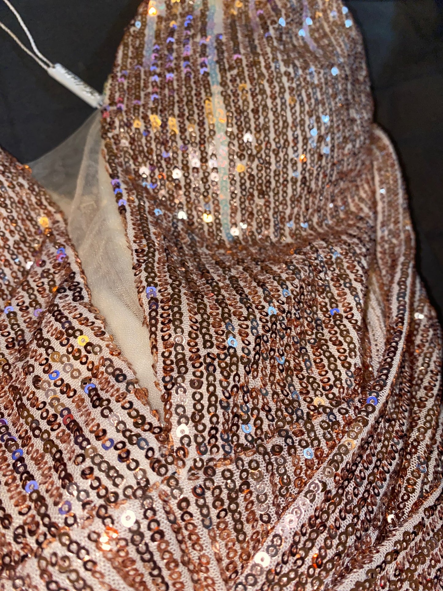 Sleeveless V Neck Sequin Maxi Dresses