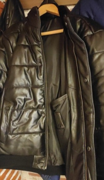 Genuine Leather Down Style Jacket