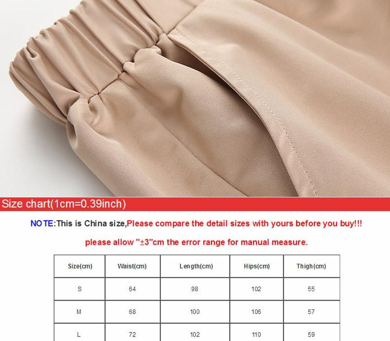 High Waist Side Strap Ankle Straps Loose Cargo Pants