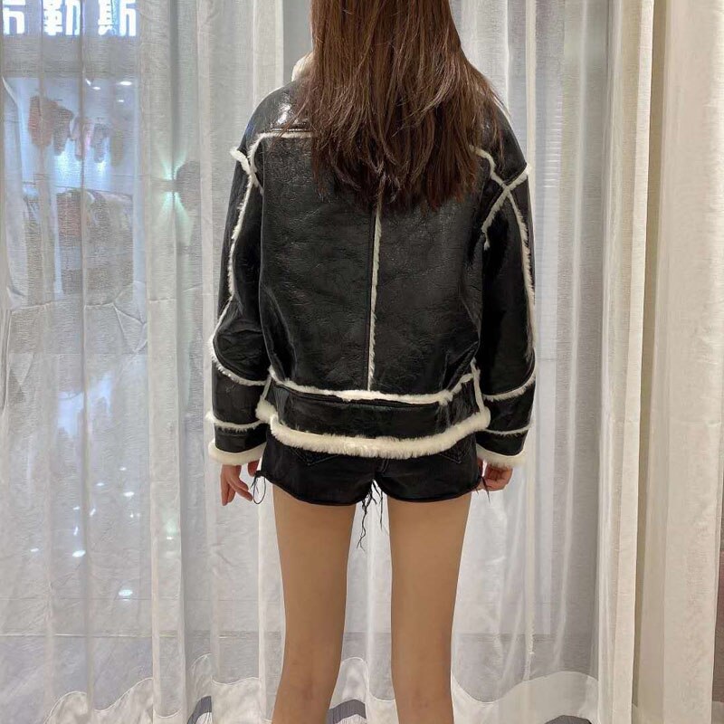 GENUINE LEATHER Real Sheep Fur Full Pelt Jackets