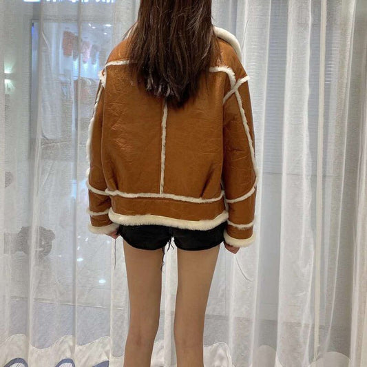 GENUINE LEATHER Real Sheep Fur Full Pelt Jackets