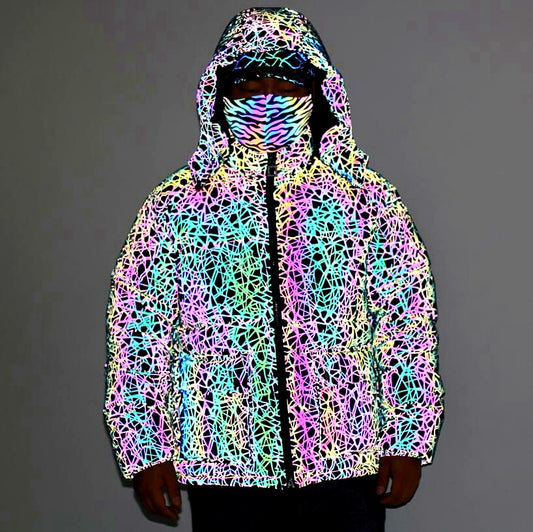 Rainbow Reflective Glow Hooded Jackets