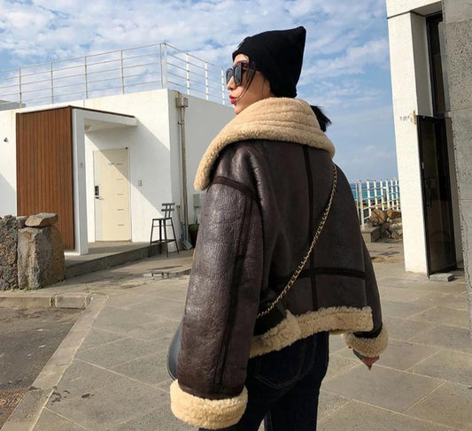 Genuine Leather Real Fur Shearling Liner/Trim Coats