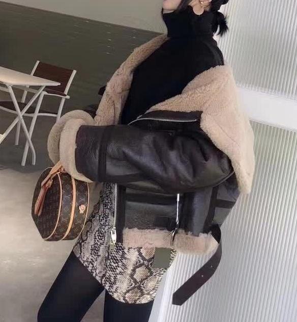 Sheepskin Genuine Leather Double Faced Sheep Fur Lining Coats