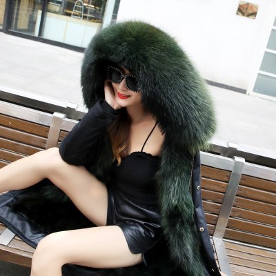 Real Fox Fur Liner and Parka X-long Coats