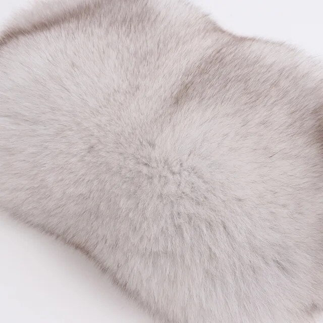 Big Collar Natural Real Fox Fur Coats Long