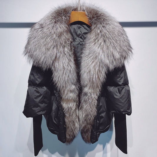 Goose Down Big Fur Collar Puffer Jackets