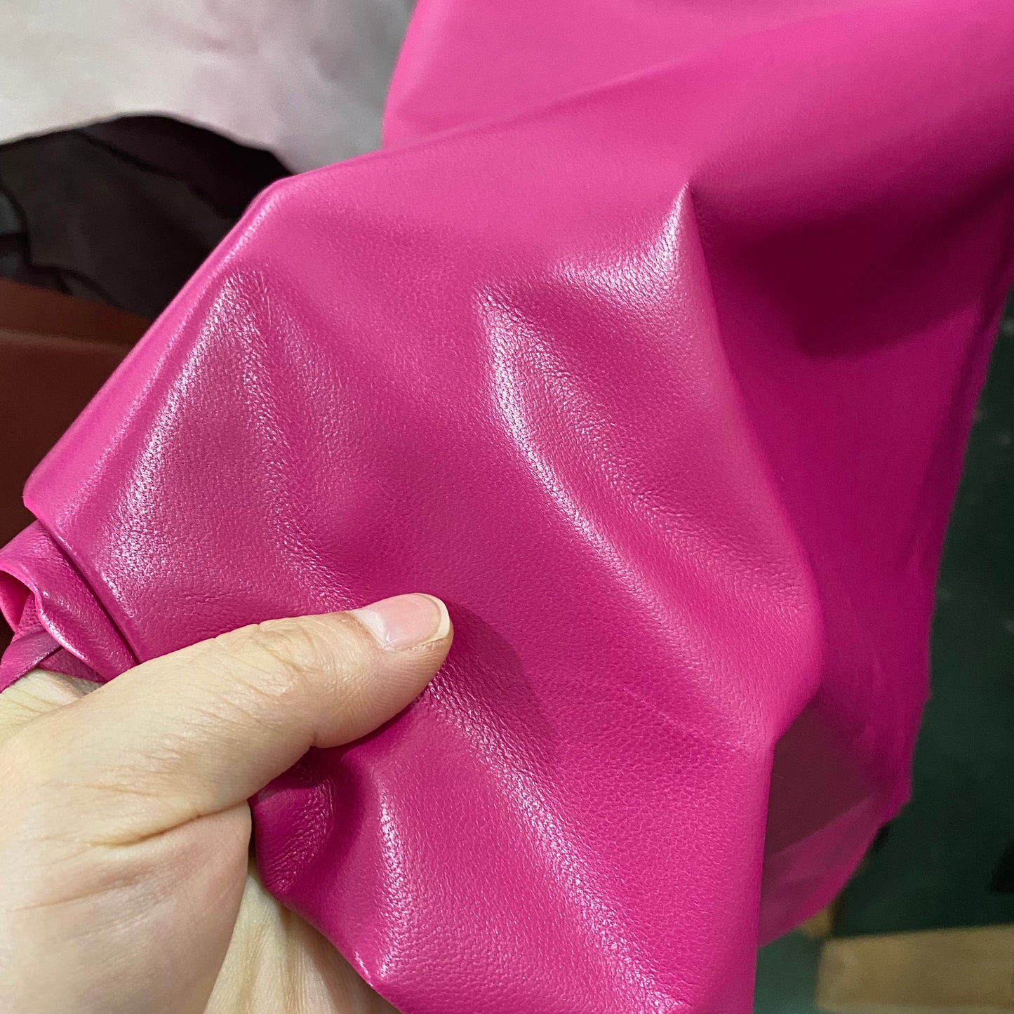 Genuine Leather Wide Cinched Blazer Jackets