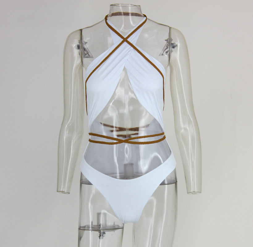 Halter Cross Tie Rope Hollow One Piece