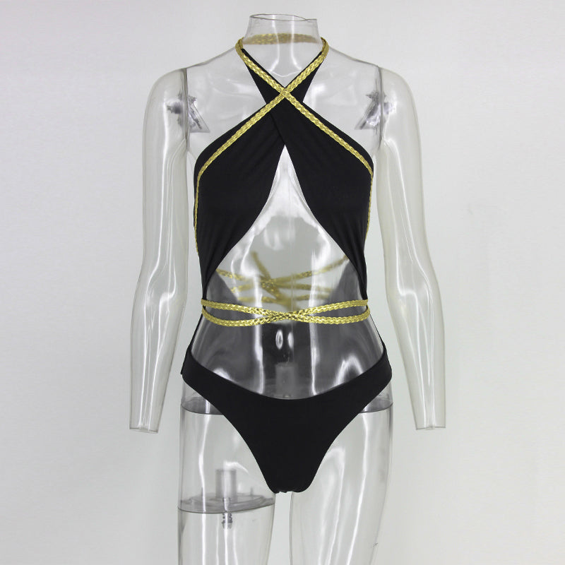 Halter Cross Tie Rope Hollow One Piece