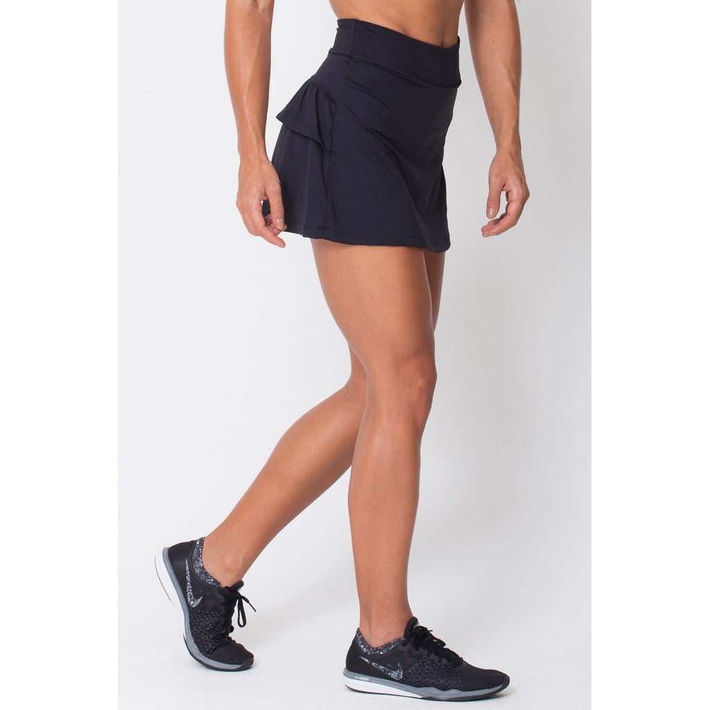 Black Ruffled Skort