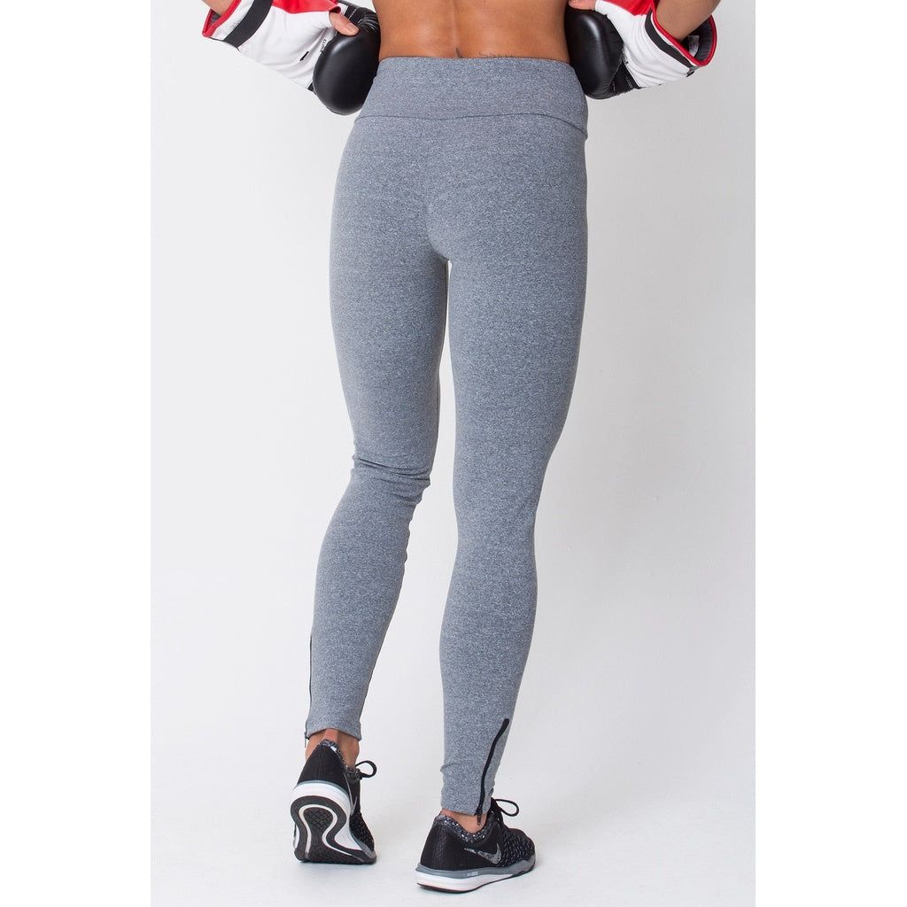 Heather Grey Zip Up Legging