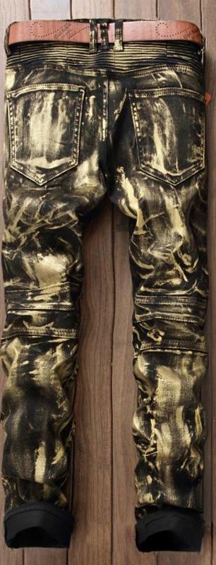 Slim fit Pleaded Biker Denim Jeans