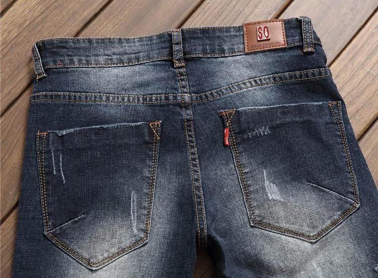 Slim Fit Ripped Denim Jeans