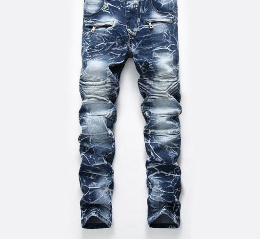 Fold Snow Wash ribbed Denim