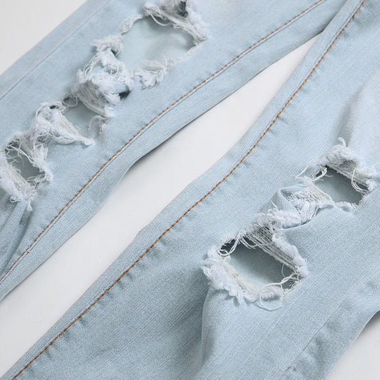 Loose Ripped Fit Denim Jeans